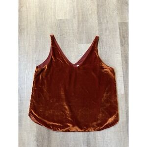 Loft Tops Loft Velvet Tank Top Women's Sleeveless Brown Size Large
